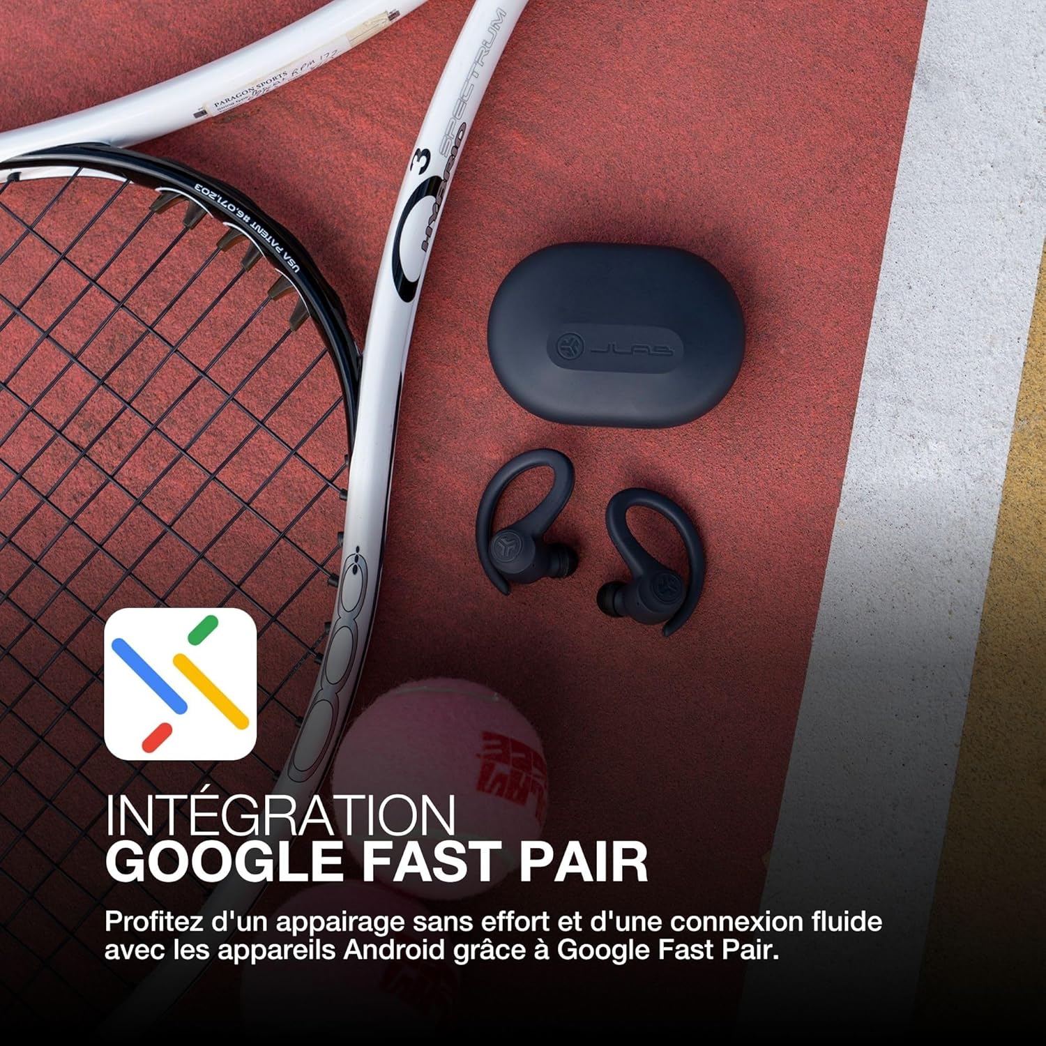 Thumbnail 5 de JLab Go Air Sport+ Écouteurs Bluetooth sans Fil Sport – 35 heures d’autonomie, IP55 et ajustement sécurisé