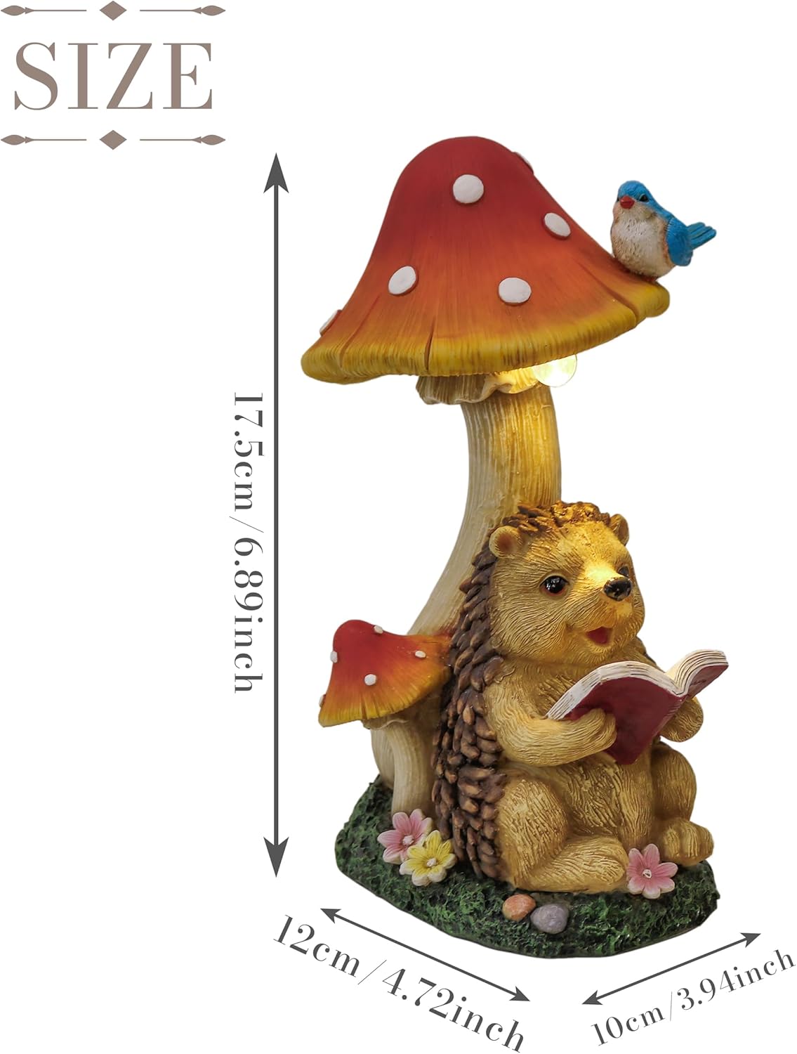 Thumbnail 6 de TERESA'S COLLECTIONS Hedgehog Garden Ornament 17.5cm