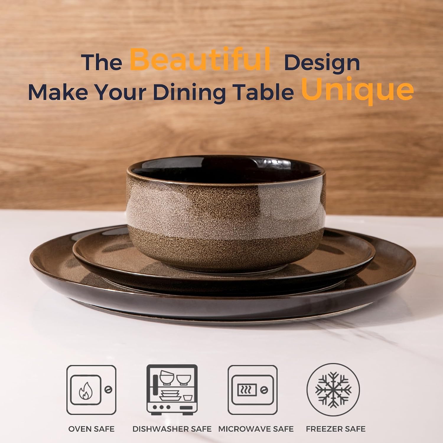 Detalle 2 de LERATIO Ceramic Dinnerware Set 24pc 🍽