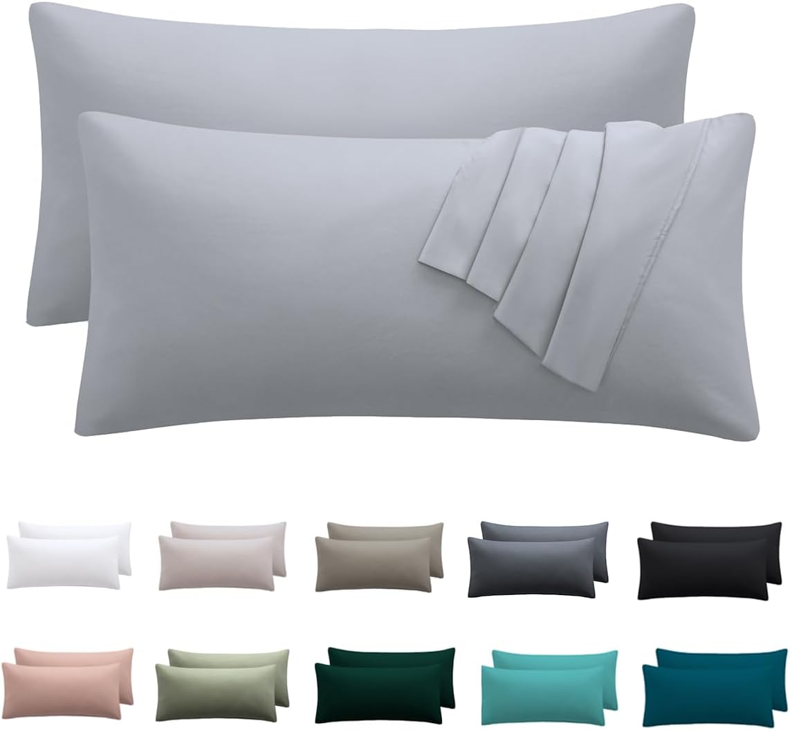 Detalle de Nesture Kissenbezug 40x60 2er Set Grau