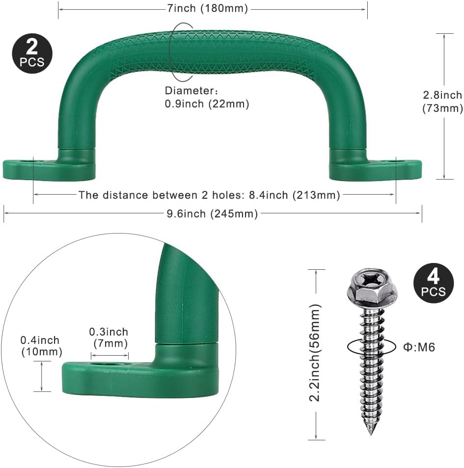 Thumbnail 5 de Dolibest Climbing Handles 18cm non-slip solid playground hand grips