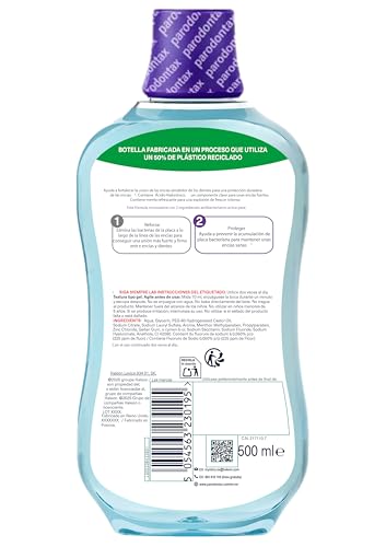 Detalle de Parodontax Refuerza y Protege las Encías — Enjuague Bucal Diario 500 ml