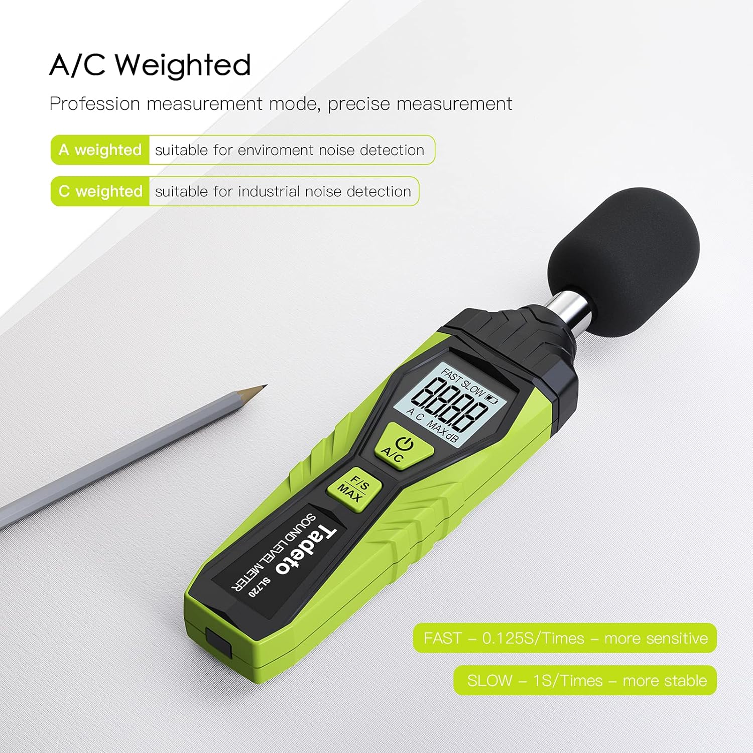 Thumbnail 1 de Tadeto Digital Sound Level Meter 30–130 dB