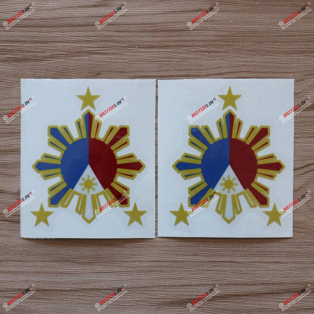 Detalle de Filipino Flag Vinyl Decal, 4-Inch