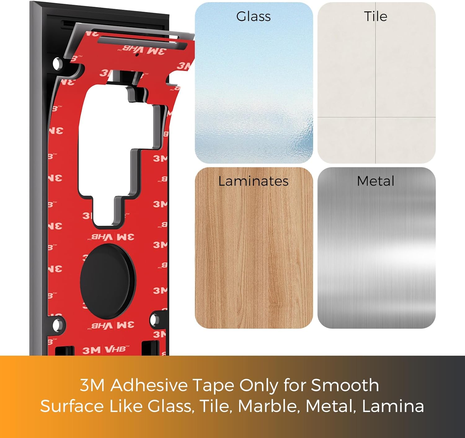Thumbnail 4 de 2020 Doorbell Mount No Drill for Ring Video Doorbell 2nd Generation (2020 Release) – Adhesive Backplate & Bracket kit