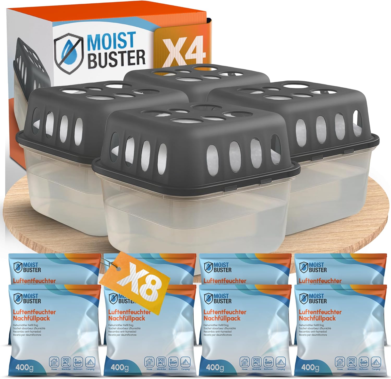 Detalle de MoistBuster® 4x Luftentfeuchter 40 m² 🏠