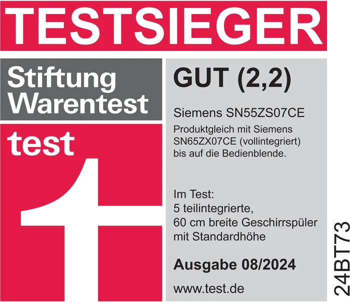 Thumbnail 11 de Siemens SN55ZS07CE Einbauspülmaschine 3x schneller