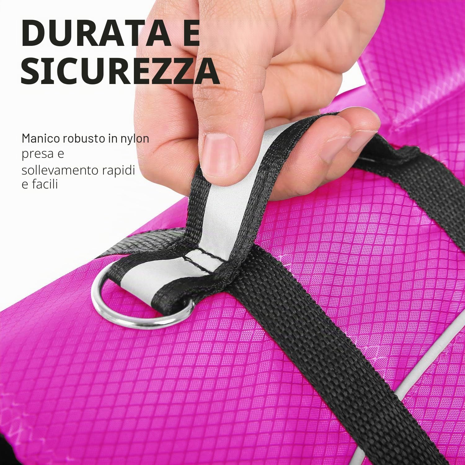 Thumbnail 2 de Queenmore Ripstop Grande Giubbotto Salvagente per Cani Fish Style Regolabile Rosato Rosato