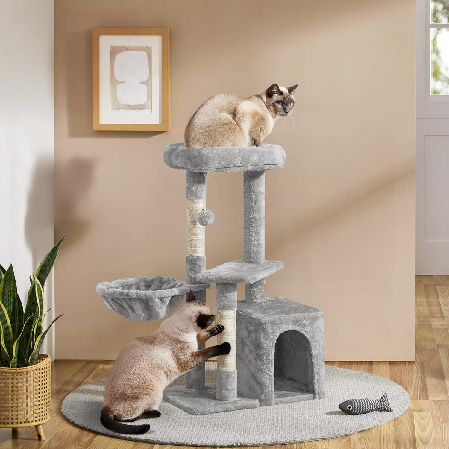 Thumbnail 1 de Yaheetech Cat Tree 87cm Small Cat Tower Indoor – Multi‑Level Activity Centre for Kittens