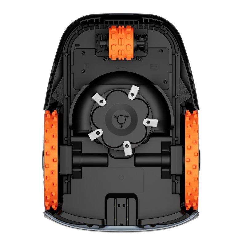Detalle de Navimow i206E AWD: robot cortacésped de tracción total para jardines complejos