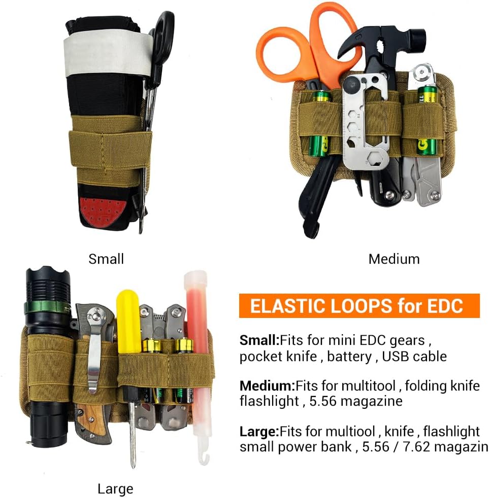 Detalle de Modular Organizer: EDC Bag Insert Elastic Holder Double Panel for Flexible Accessory Storage
