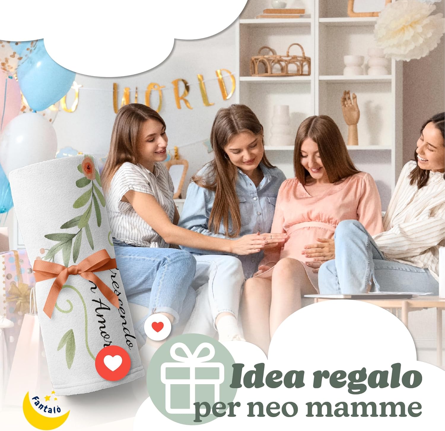 Thumbnail 5 de Fantalò Coperta Mesi Neonato per Foto – Orsacchiotto o Volpacchiotto, Idea Regalo Neonato