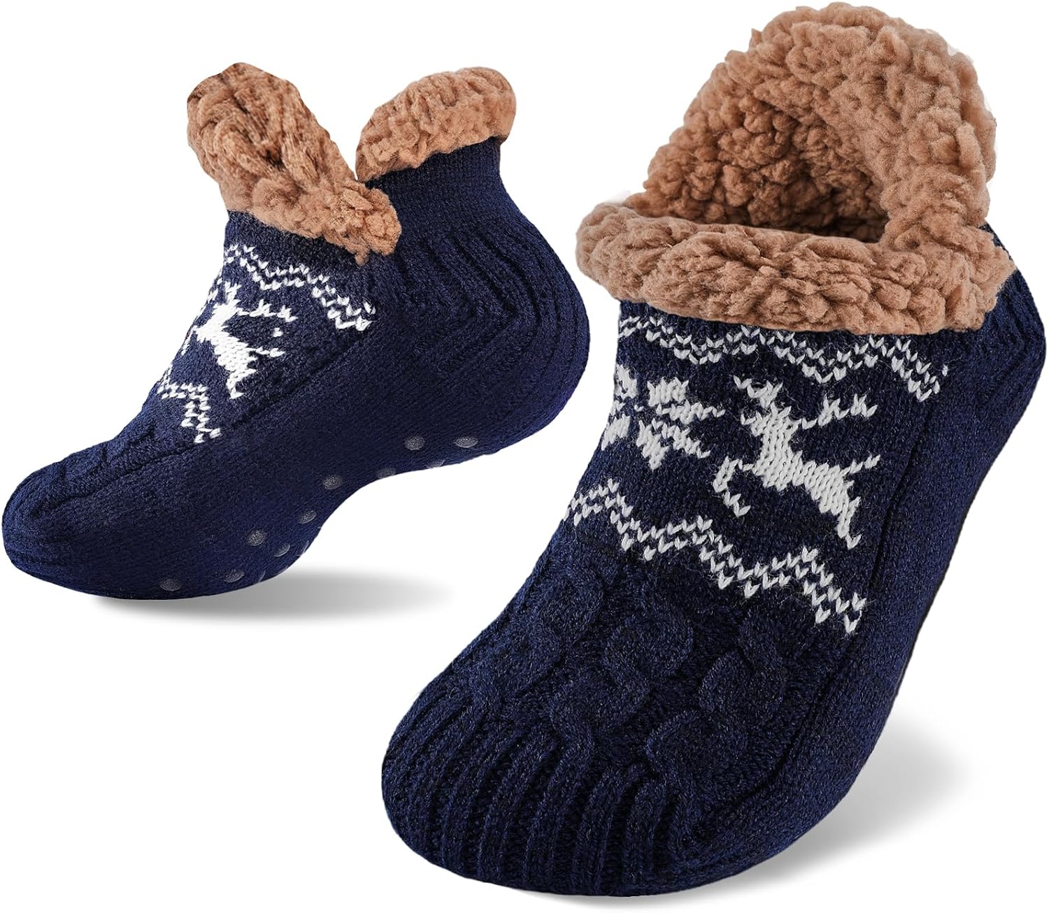 Detalle de Niorasen pantoffelsokken voor heren, maat 39-46, warm en antislip