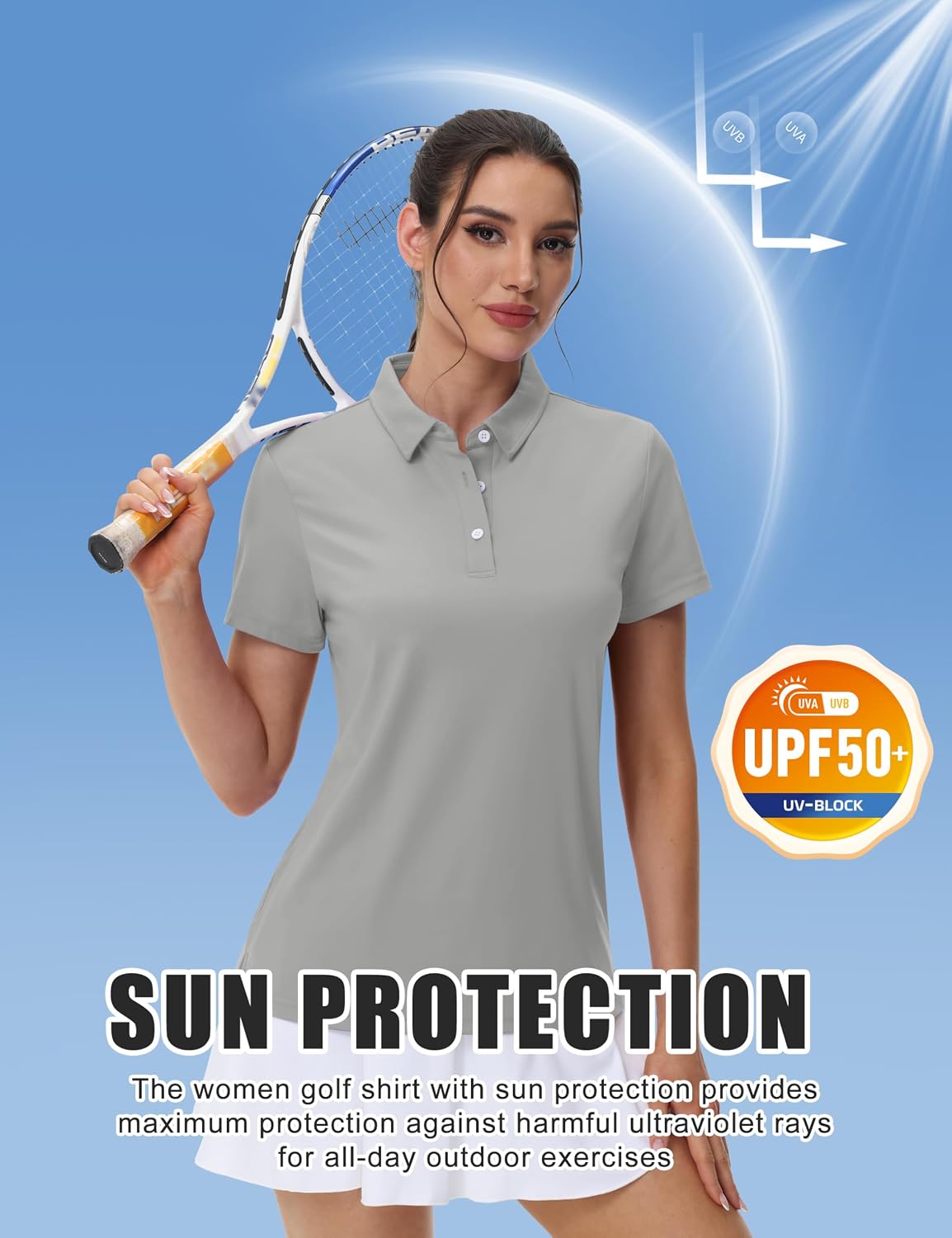 Detalle de MAGCOMSEN Women's Polo Shirt Polyester