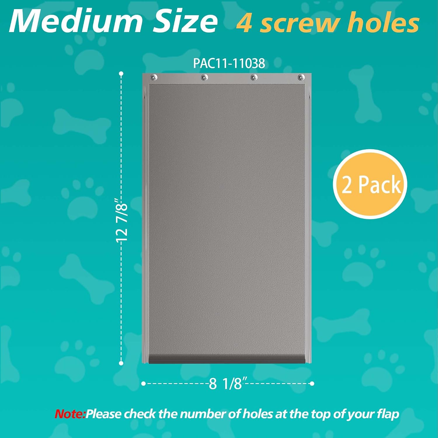 Detalle 2 de MOLYLY Dog Door Replacement Flaps, 2-Pack