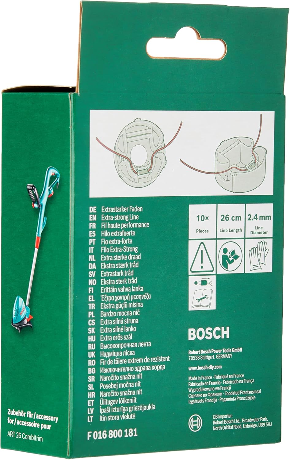 Thumbnail 2 de Bosch F016800181 extra-strong replacement line spools, 26cm (10 pack) for 26 Combitrim