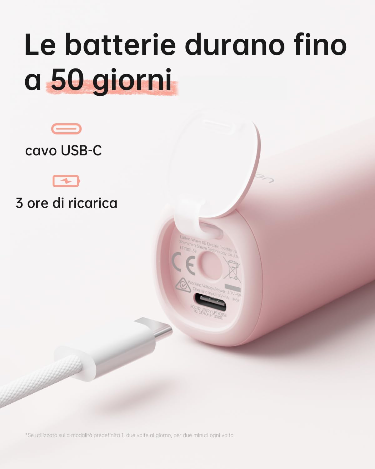 Detalle 1 de Laifen Wave Special spazzolino sonico 26000 vibrazioni