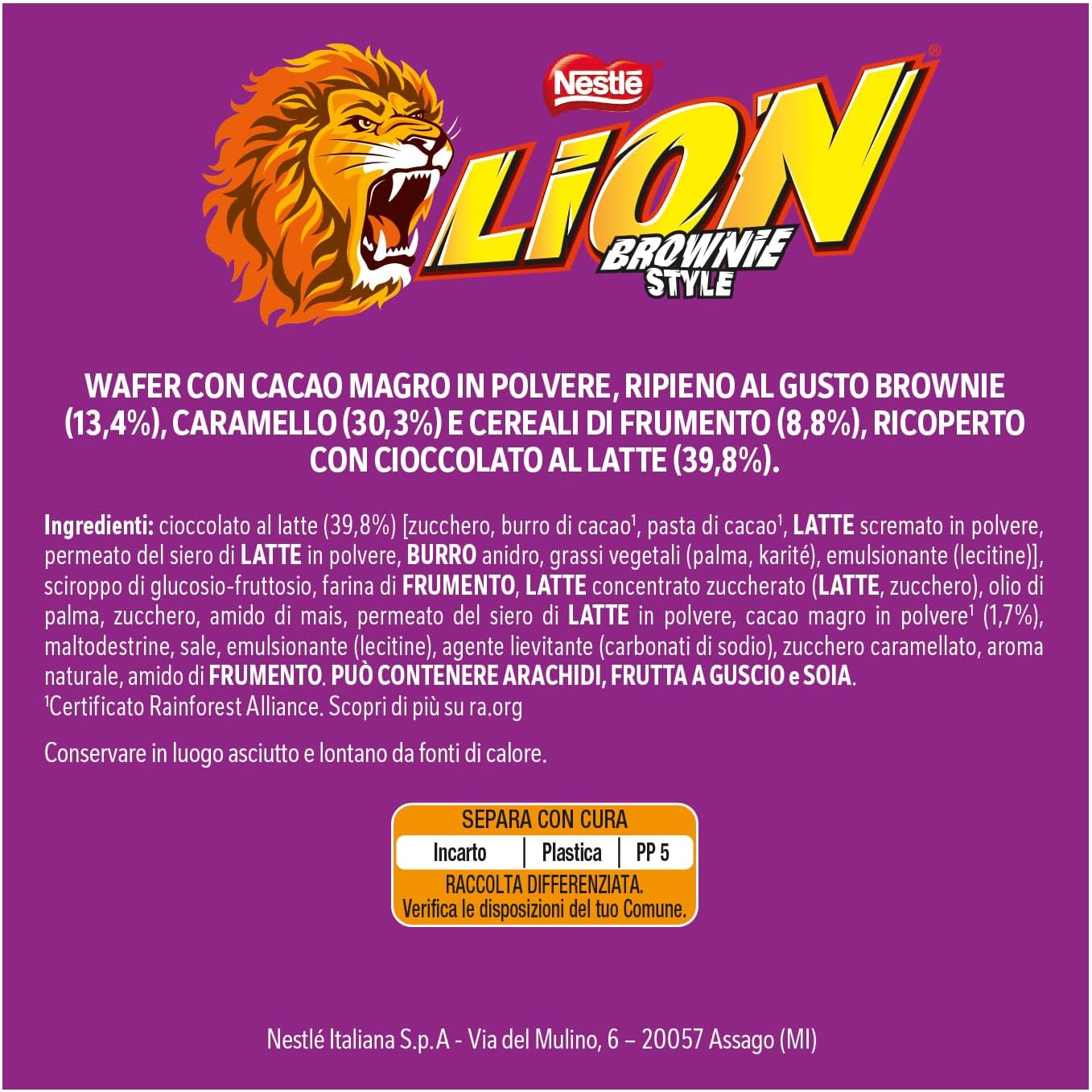 Thumbnail 6 de LION Brownie Limited Edition Wafer: Snack da 24 pezzi da 40 g con ripieno brownie, caramello e cereali, coperto di latte