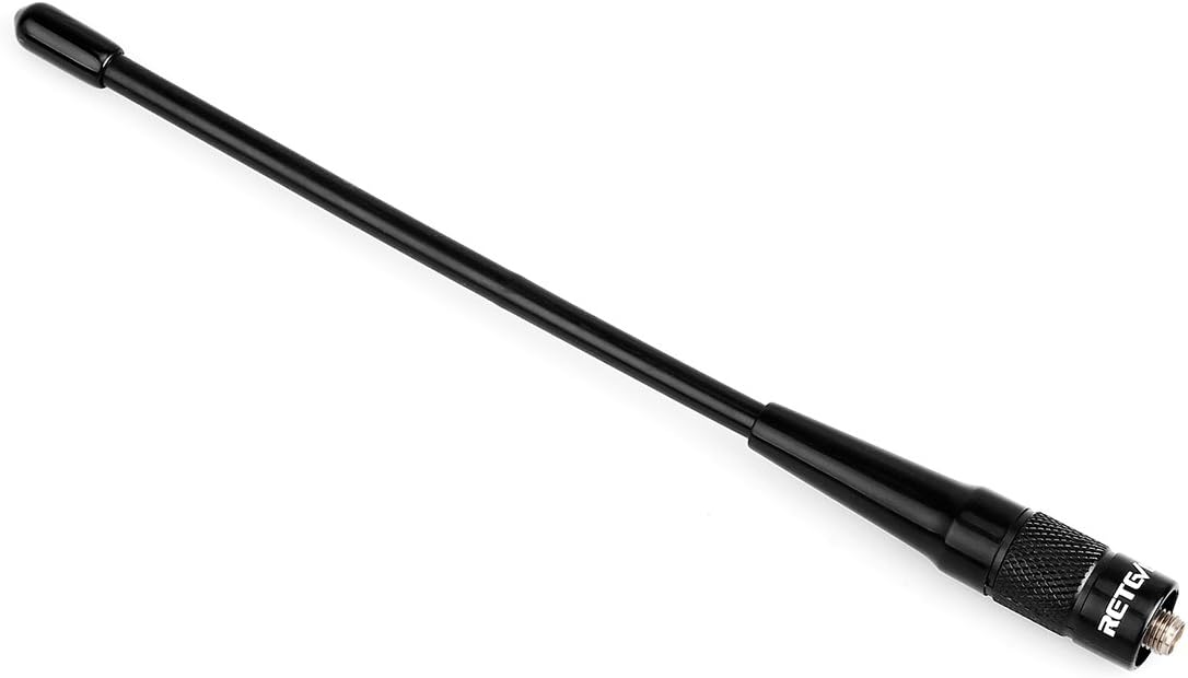Detalle de Retevis RHD701 antenna ricetrasmittente VHF/UHF doppia banda SMA-F (2 pezzi) per walkie talkie