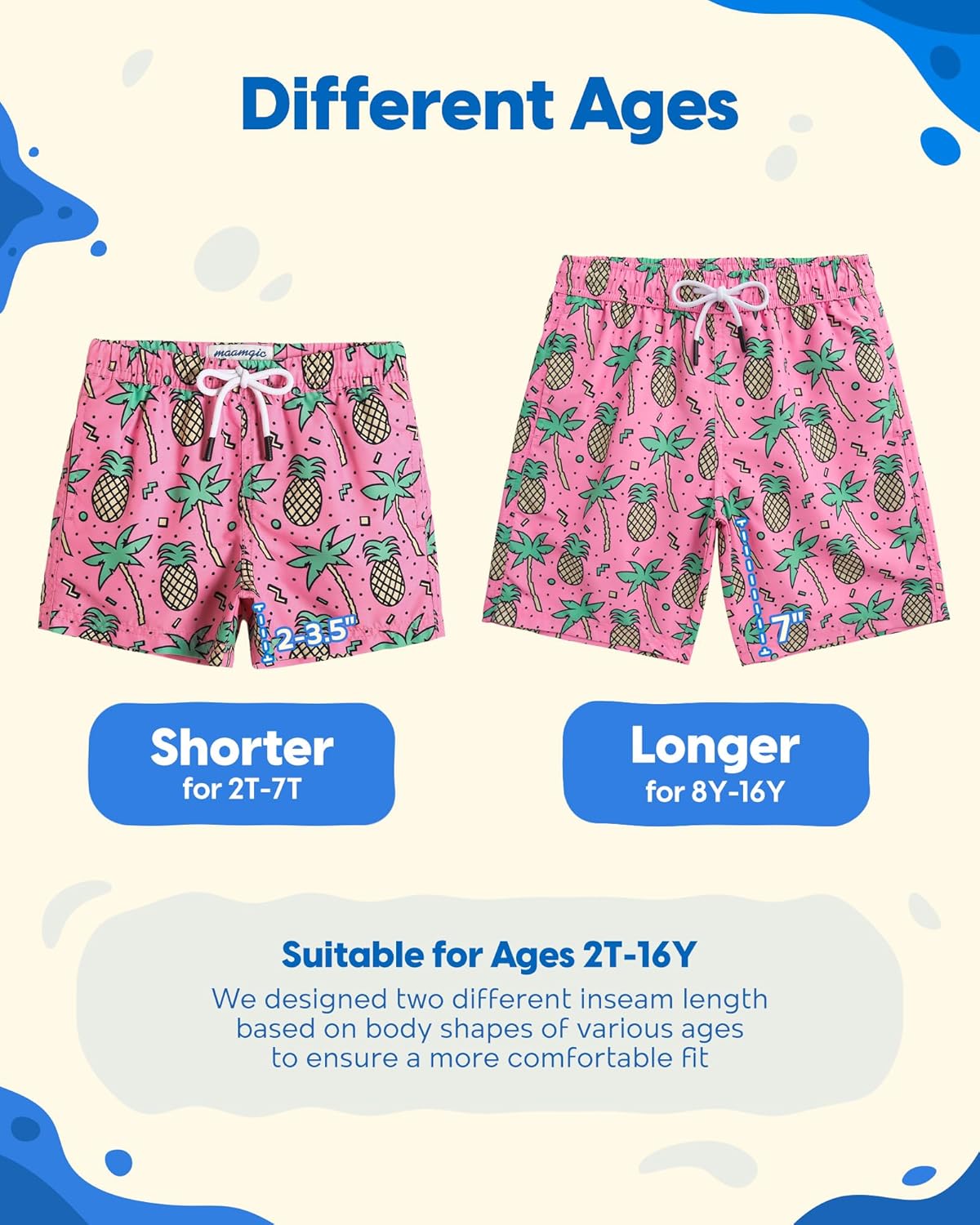Thumbnail 4 de maamgic Boys Swim Trunks Toddler Swim Shorts – Vibrant, Quick-Dry Beachwear for Active Kids