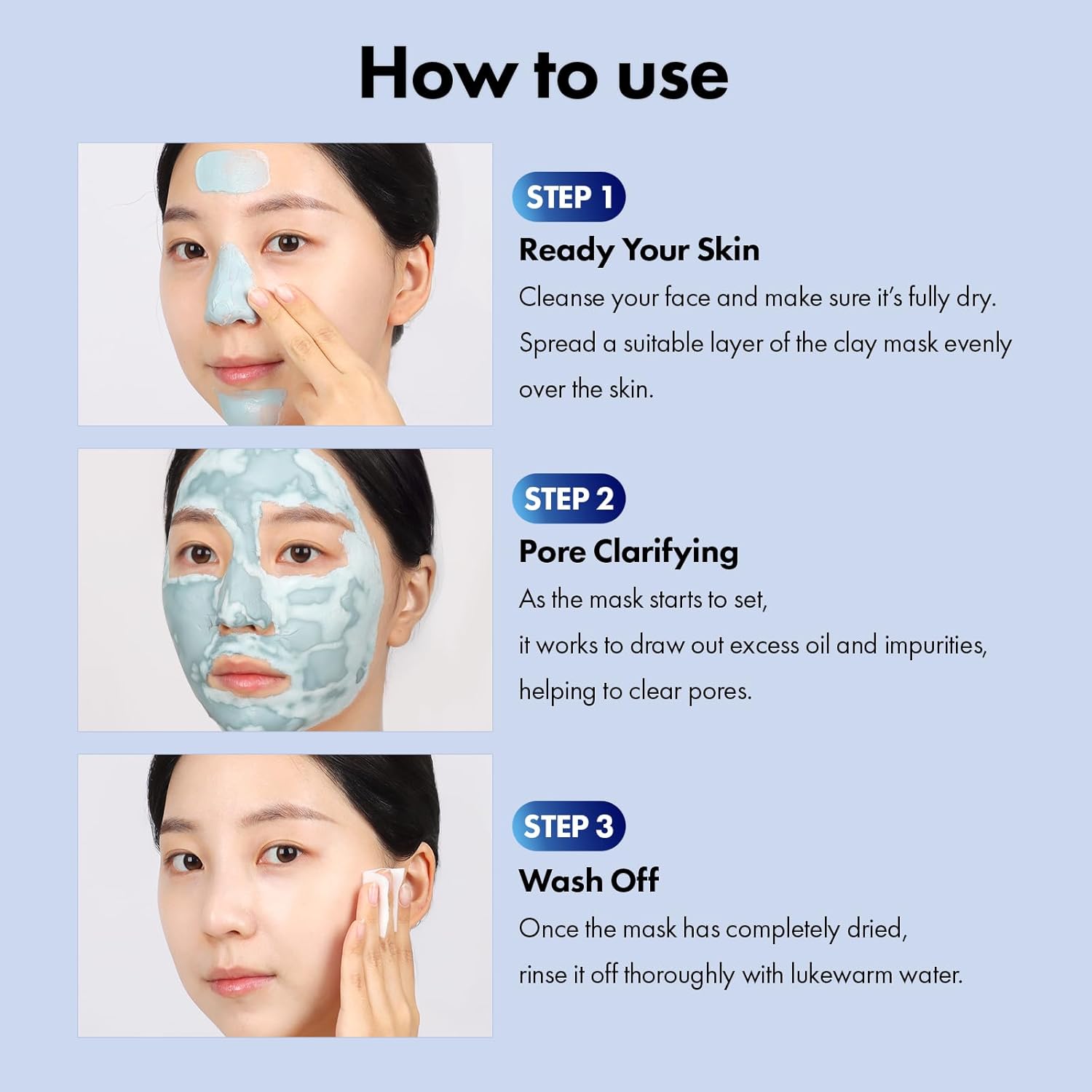 Detalle de TOSOWOONG Real Blackhead Mud Mask: Deep Pore Purifying Korean Clay for Oil Control