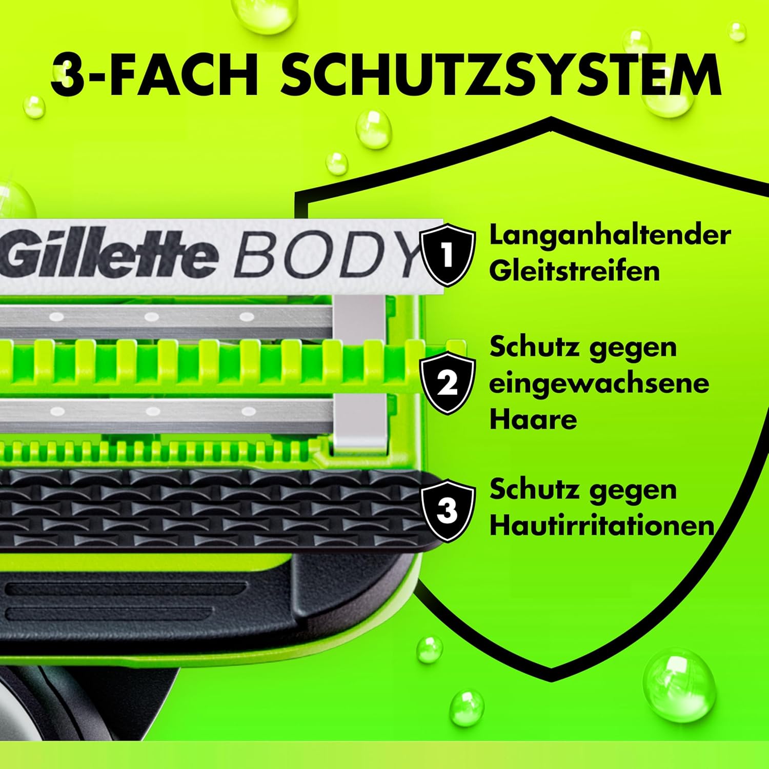 Thumbnail 3 de GilletteLabs Body & Intimate Rasierer für Herren – Intim- und Körperrasur mit Schutzsystem, 1 Handstück, Duschhalterung & 8 Klingen