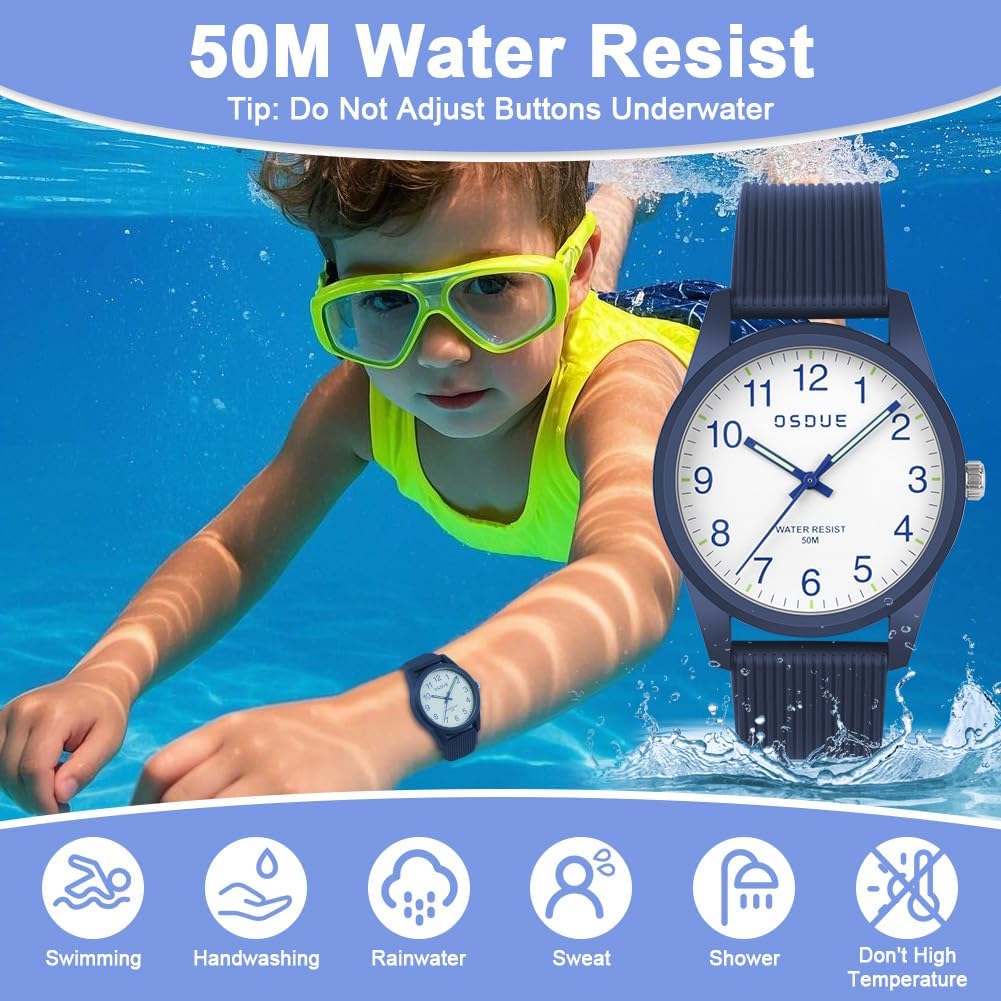 Thumbnail 4 de OSDUE Montre Enfant 50 m étanche