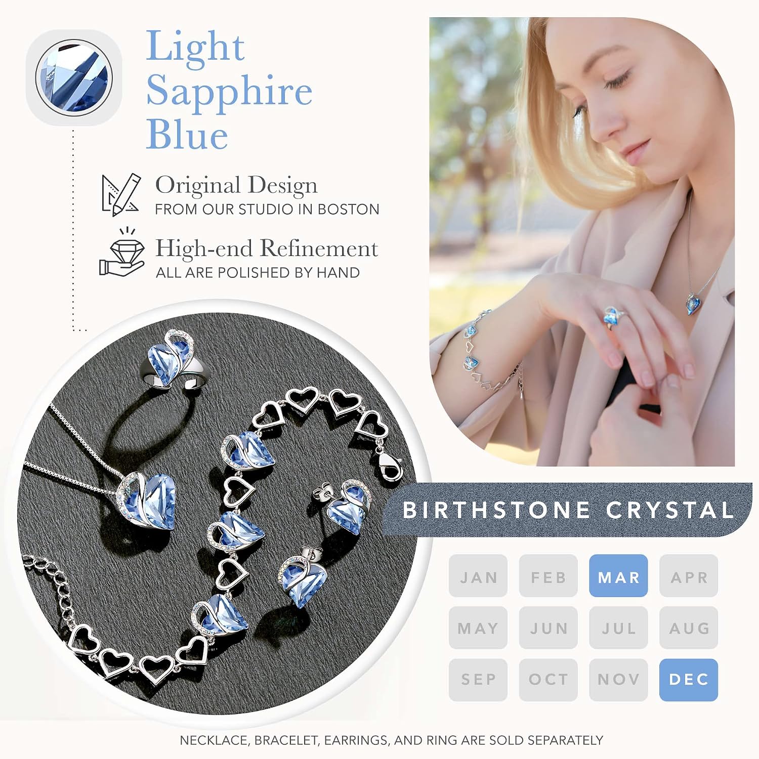 Detalle 2 de Leafael Infinity Heart Bracelet, 7-inch chain