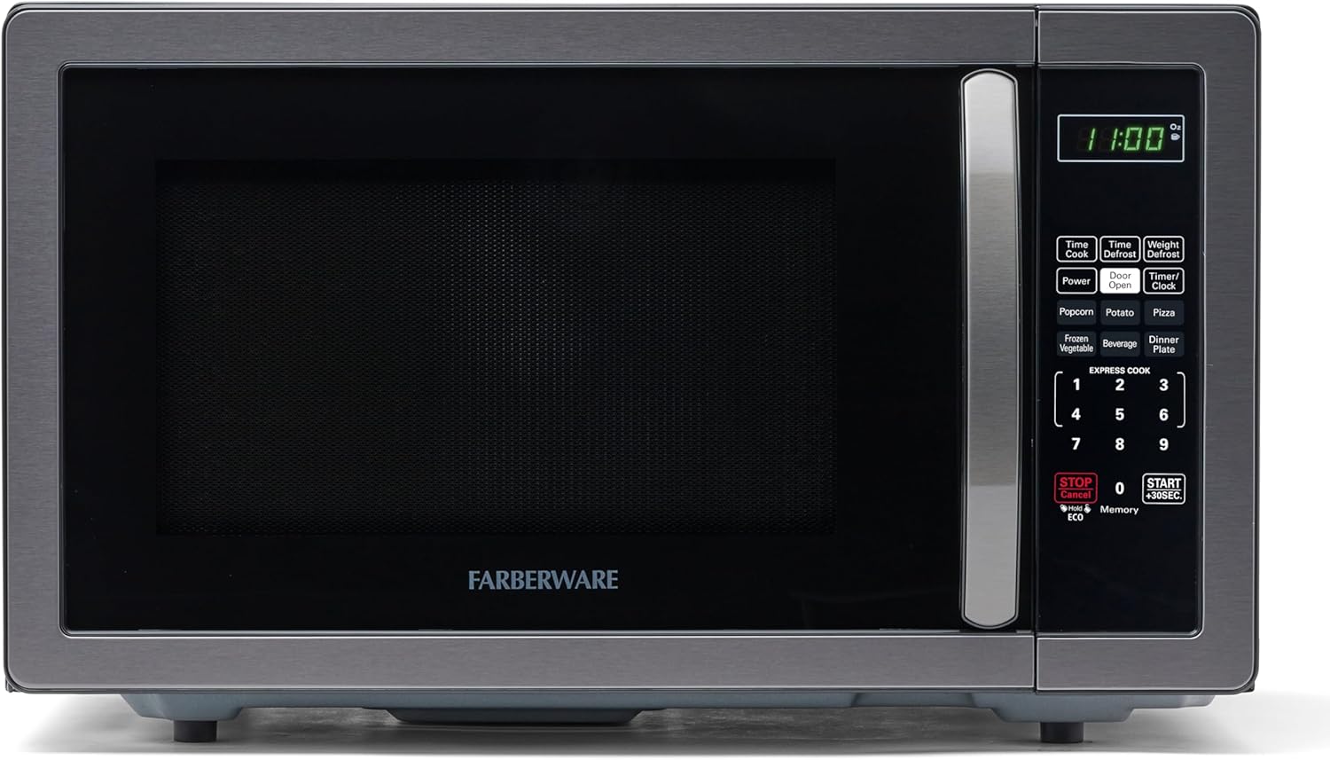 Thumbnail 6 de Farberware 0.9 Cu. Ft. Countertop Microwave Oven — 900W, Auto Cook Settings, Defrost, Easy Clean, Child Safety Lock (Stainless Steel)