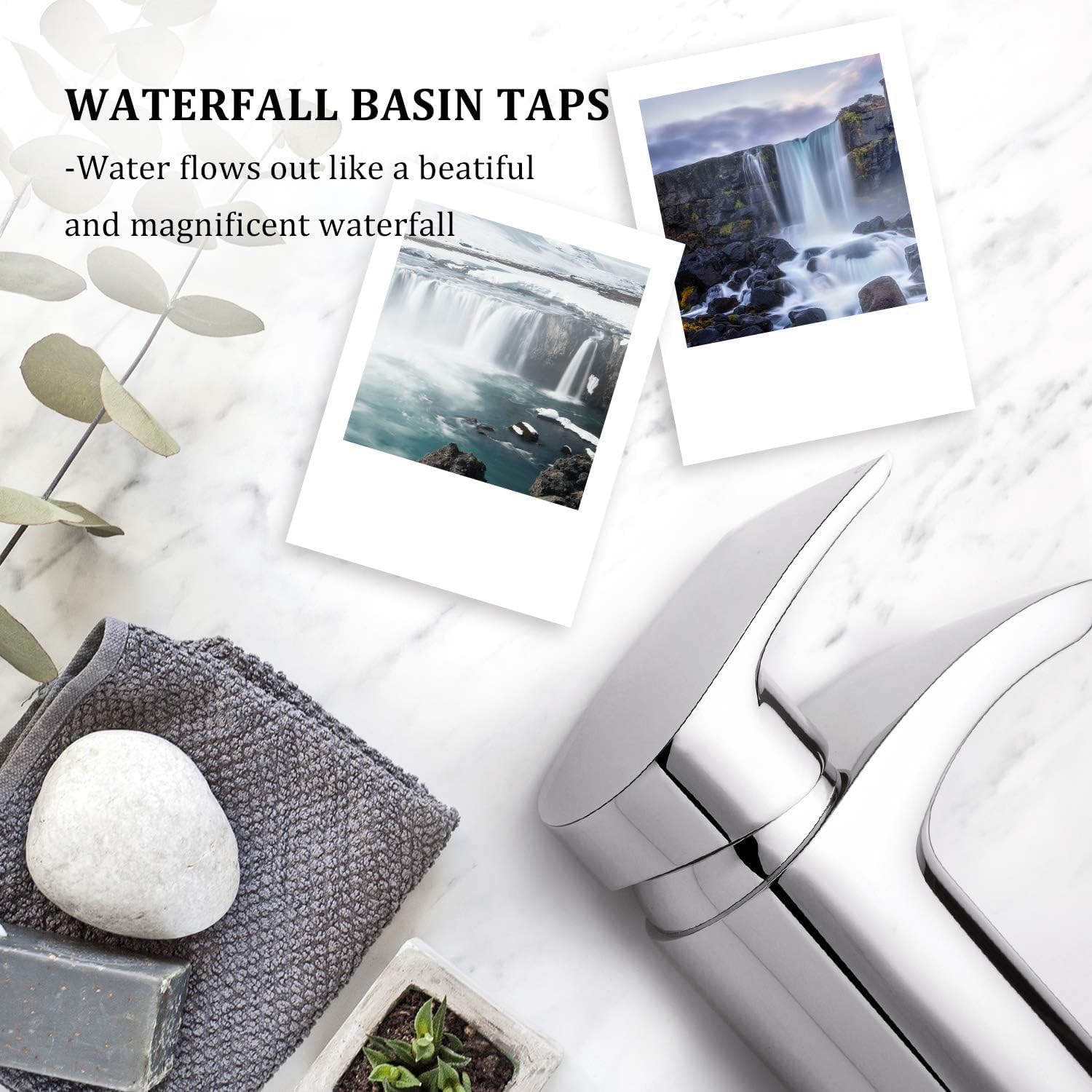 Thumbnail 2 de Funime Basin Tap Mixer Waterfall