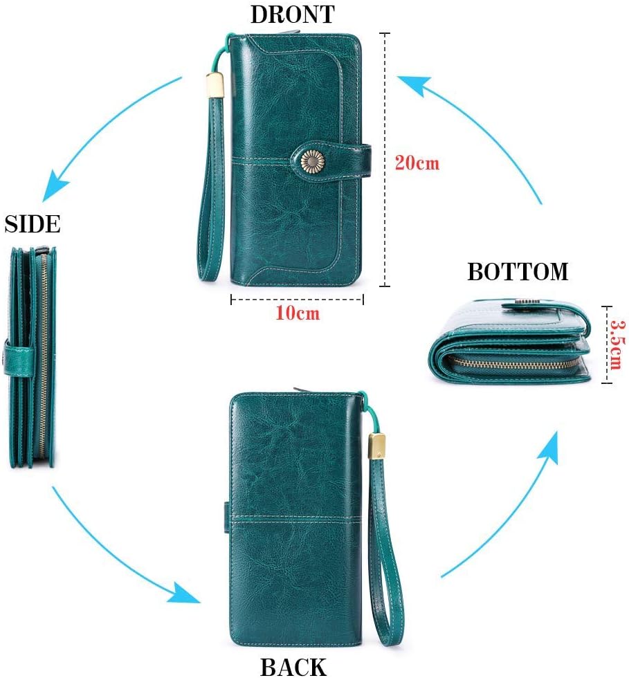 Thumbnail 6 de SENDEFN Genuine Leather RFID Wallet Purse