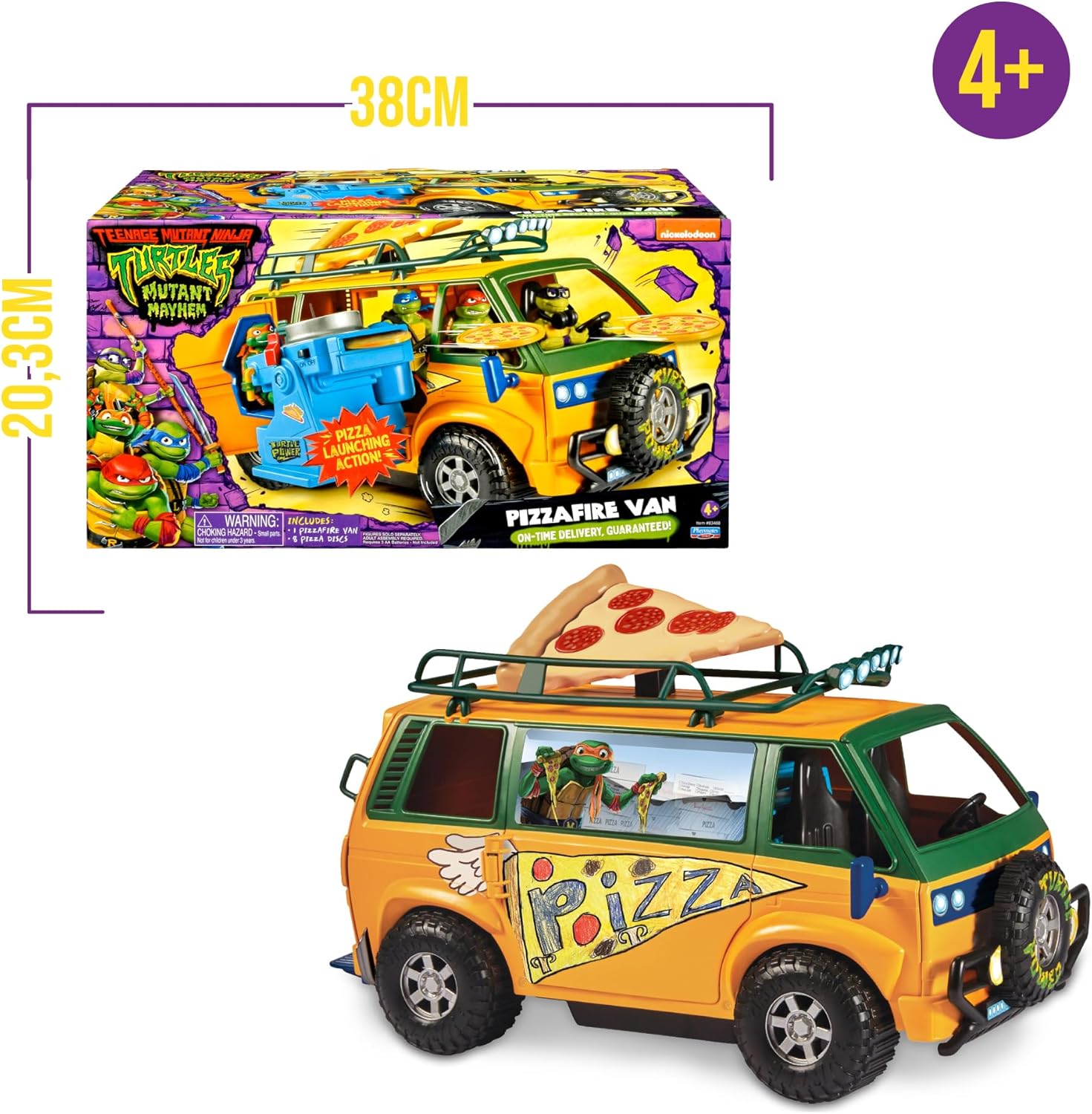 Thumbnail 2 de Tortugas Ninja 🚚 Van de Reparto Pizza Fire TMNT +4 Años