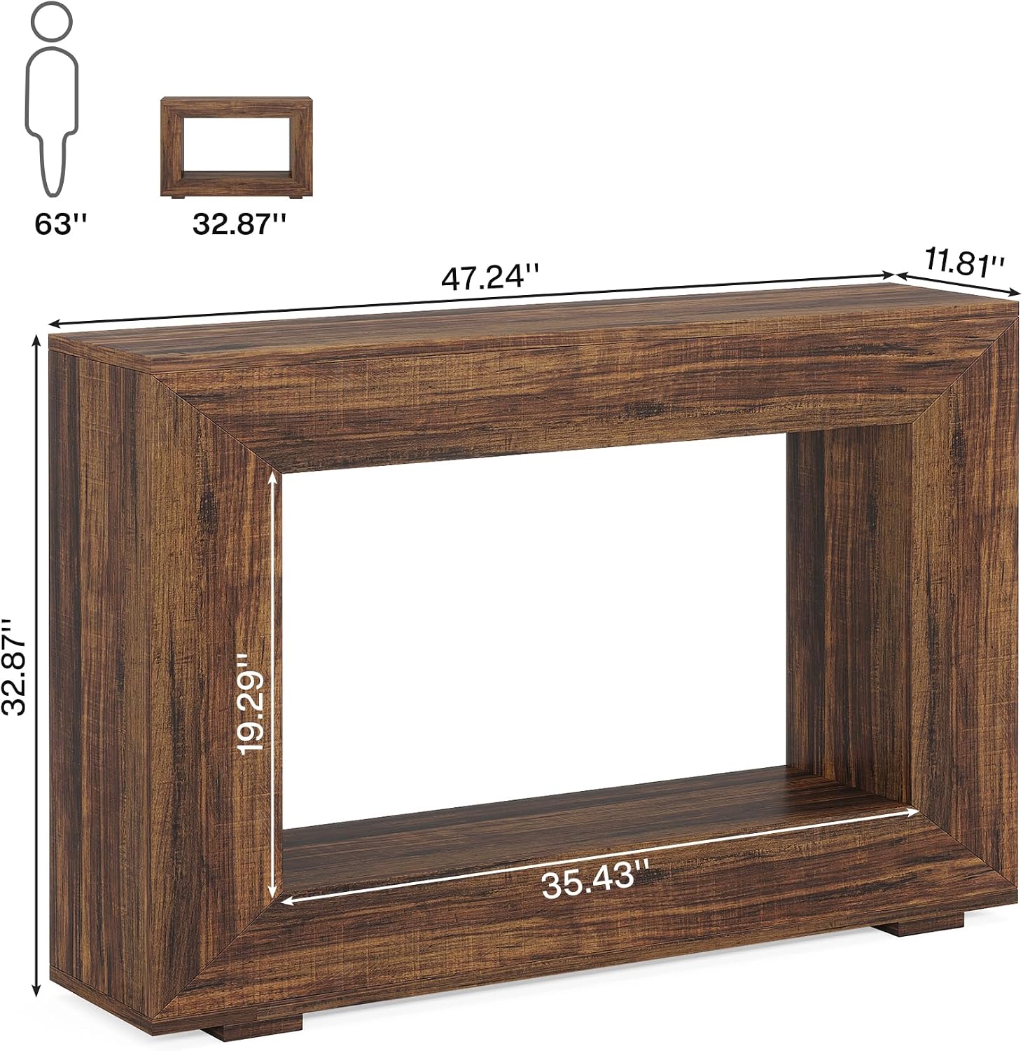 Detalle 2 de Tribesigns Console Table, 47.2 Inches