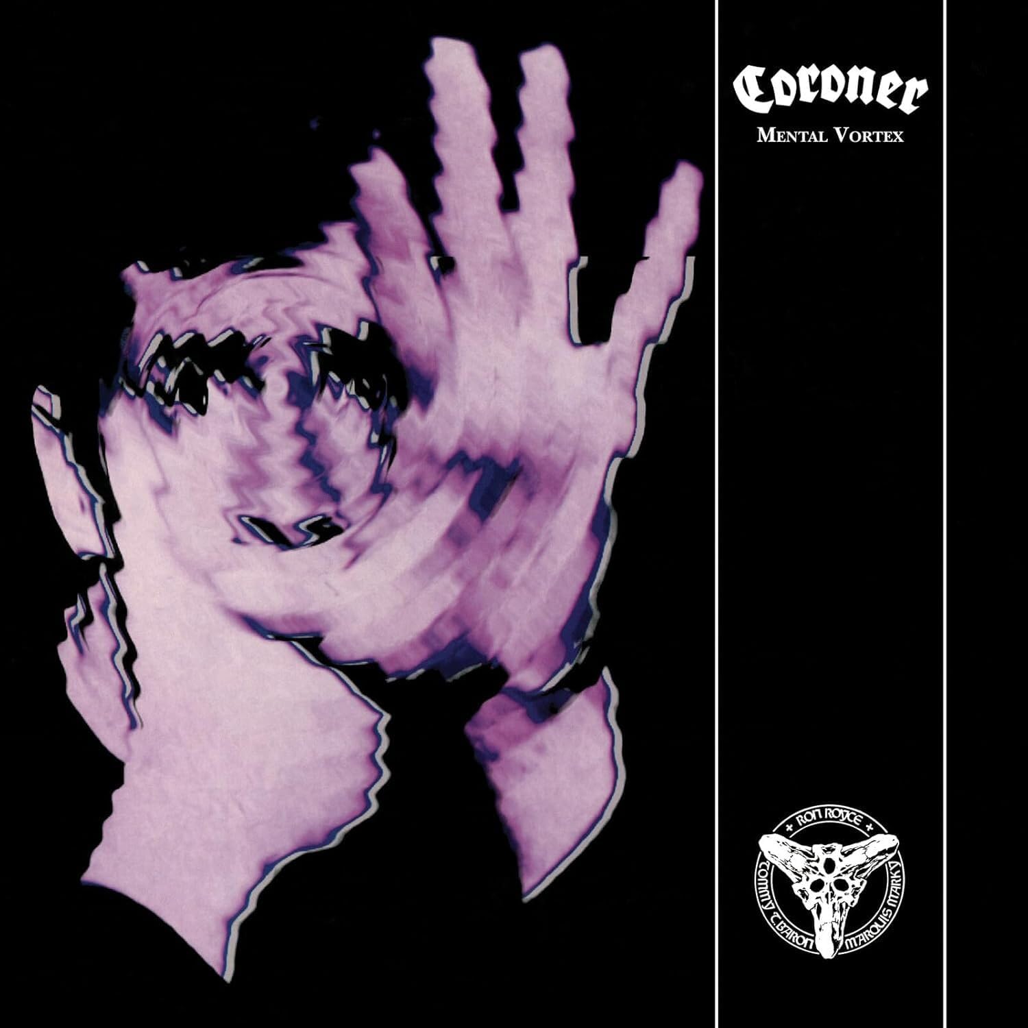 Detalle de Coroner Mental Vortex スラッシュメタル作品、複雑な構成と高い演奏力