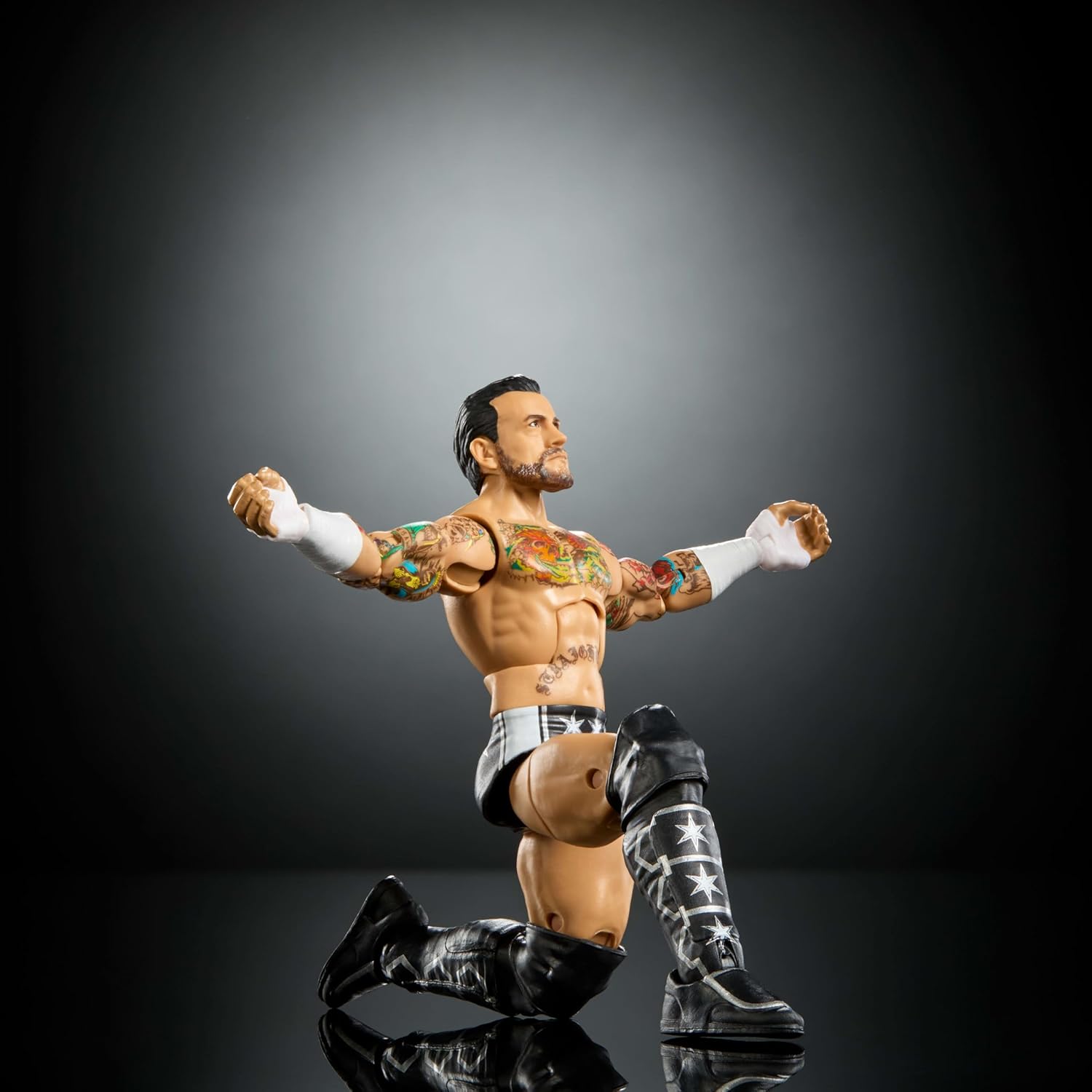 Detalle de Mattel WWE Elite Collection CM Punk (Series 124) – Action Figure da collezione, 25 punti articolazione
