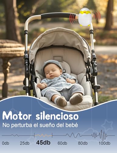 Detalle de Robofun Baby Rocker columpio para cochecito con temporizador (30-60-90 min) y 5 niveles de intensidad
