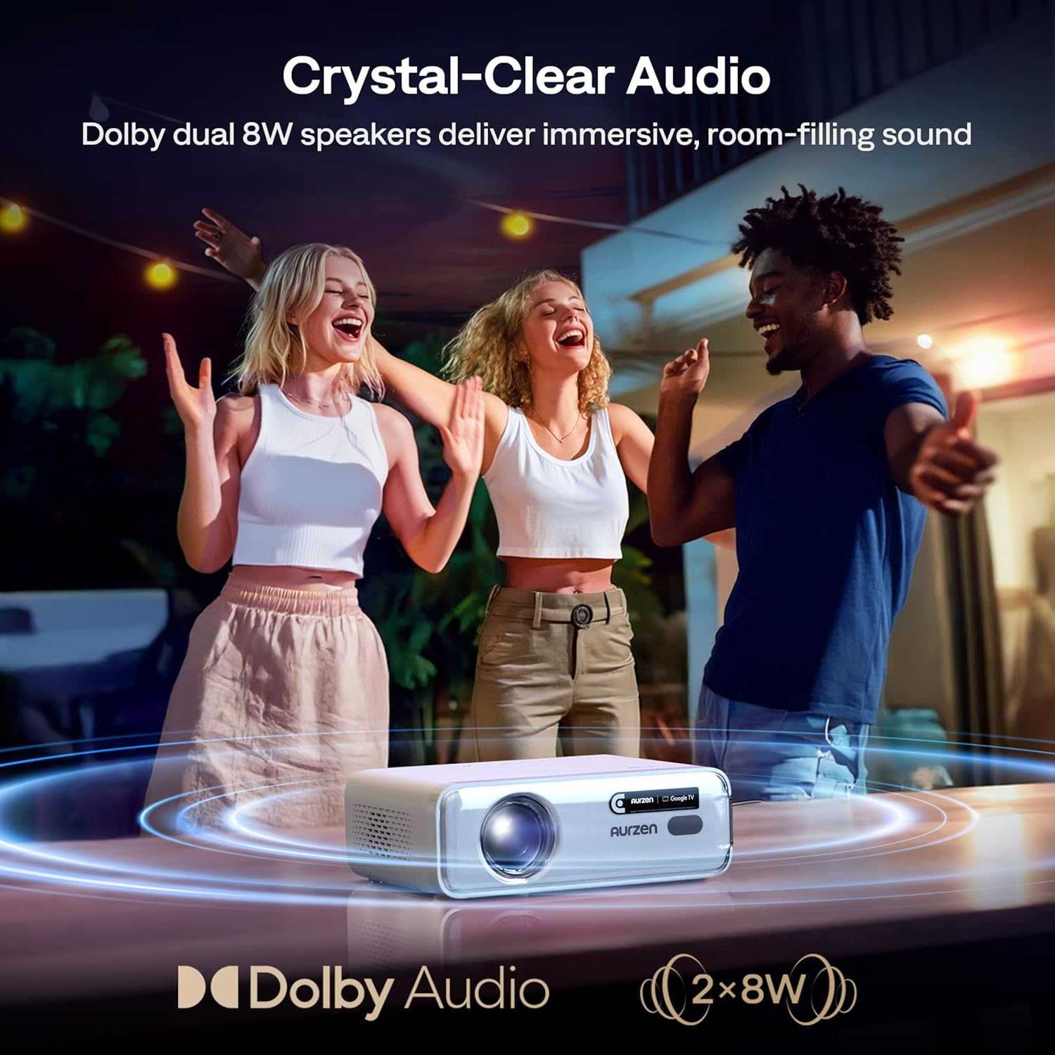 Detalle 2 de Aurzen EAZZE D1G 1080P smart projector 📽