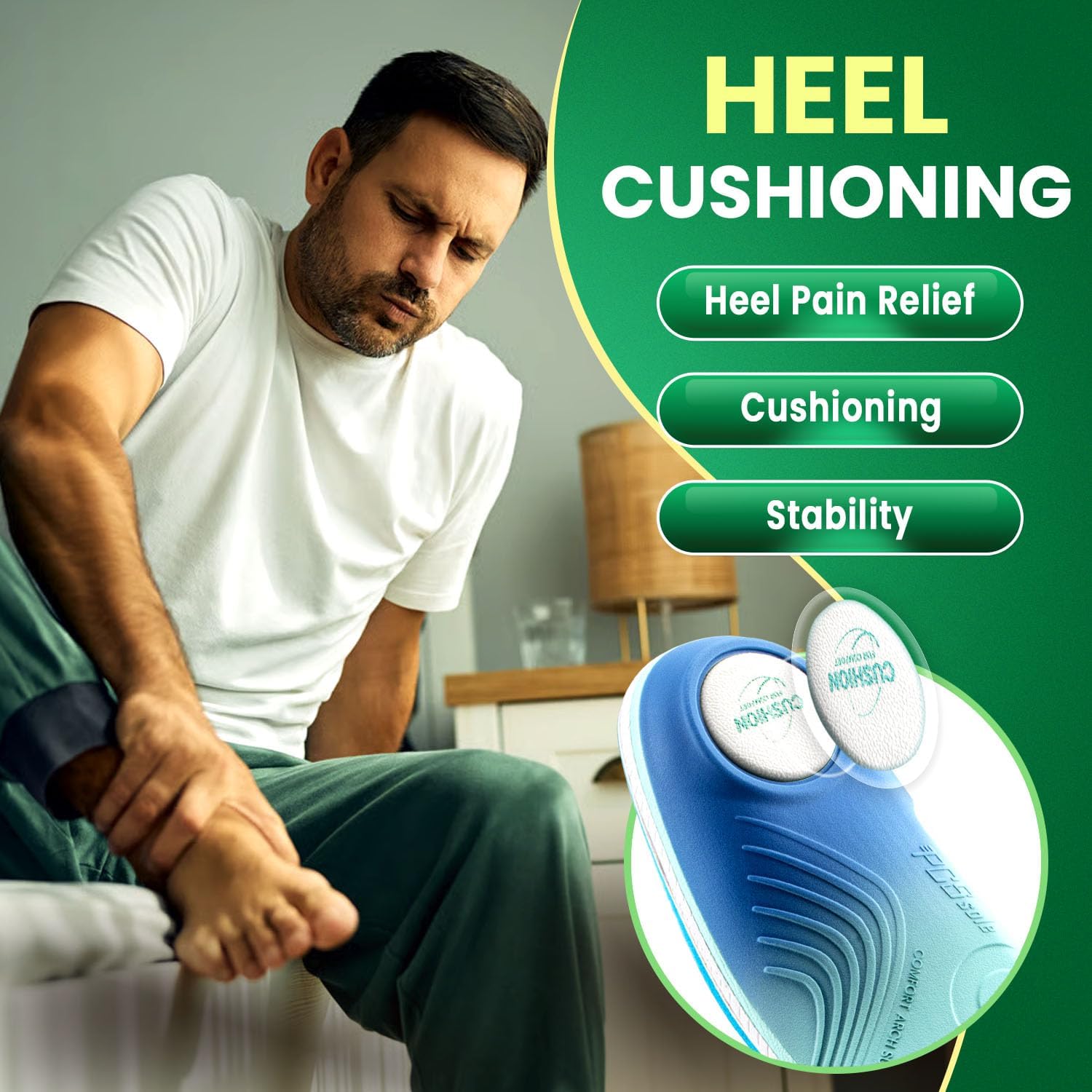 Detalle 2 de PCSsole Orthotic Insoles with 1.4-Inch Arch Lift