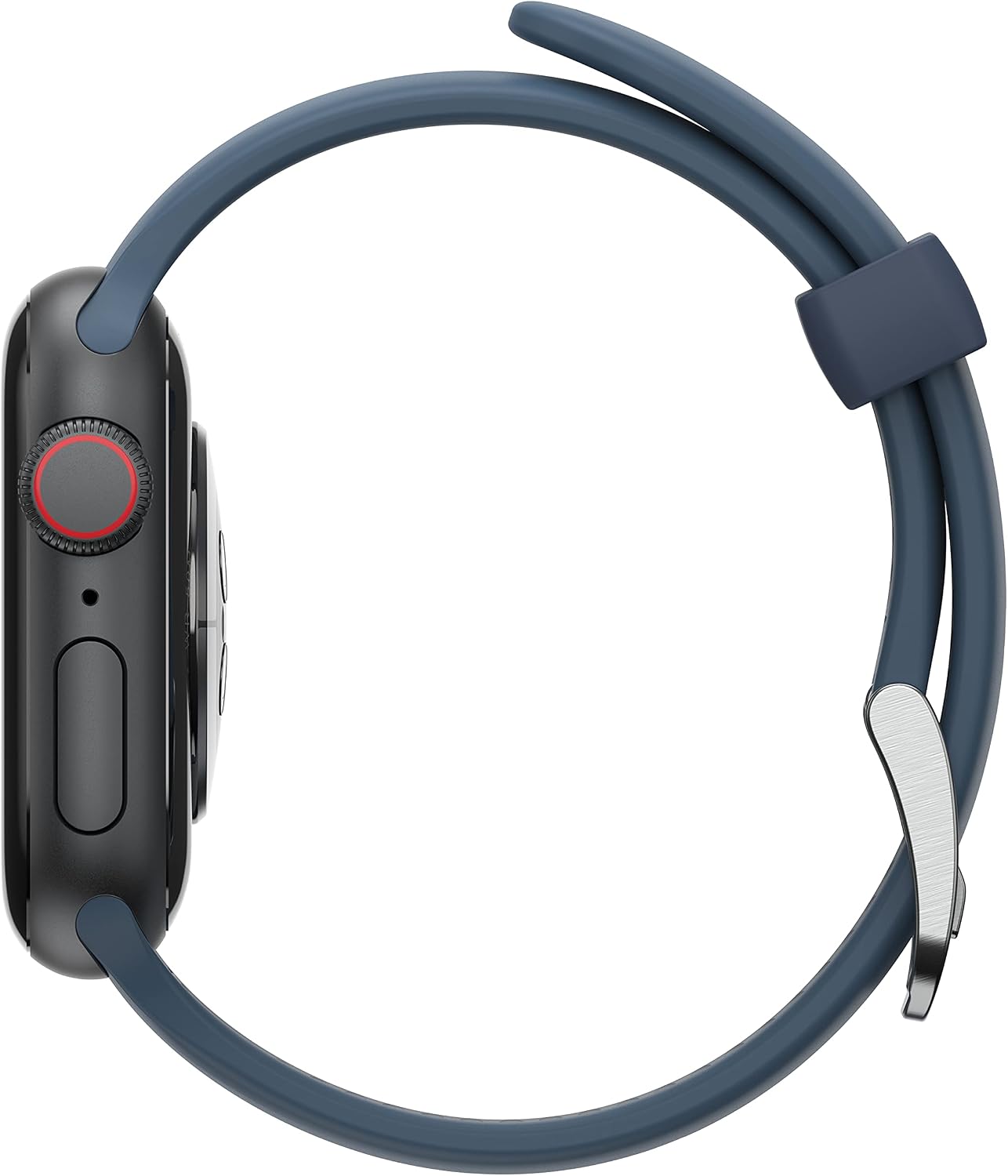 Detalle de OtterBox Bracelet de montre intelligent 42 mm en silicone noir — compatible Apple Watch (40/41/42 mm), Samsung Galaxy 4 et Fitbit Versa 3