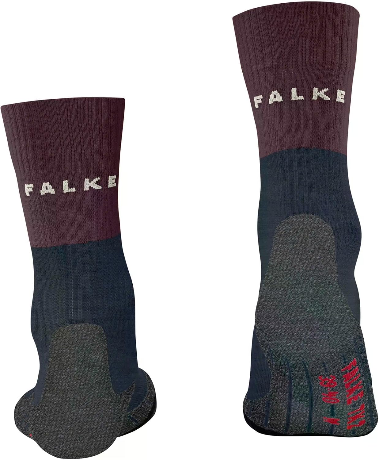 Detalle 2 de FALKE Damen Wandersocken TK2 Explore W – Merinowolle, 3-lagige Sohlentechnik, antiblasen