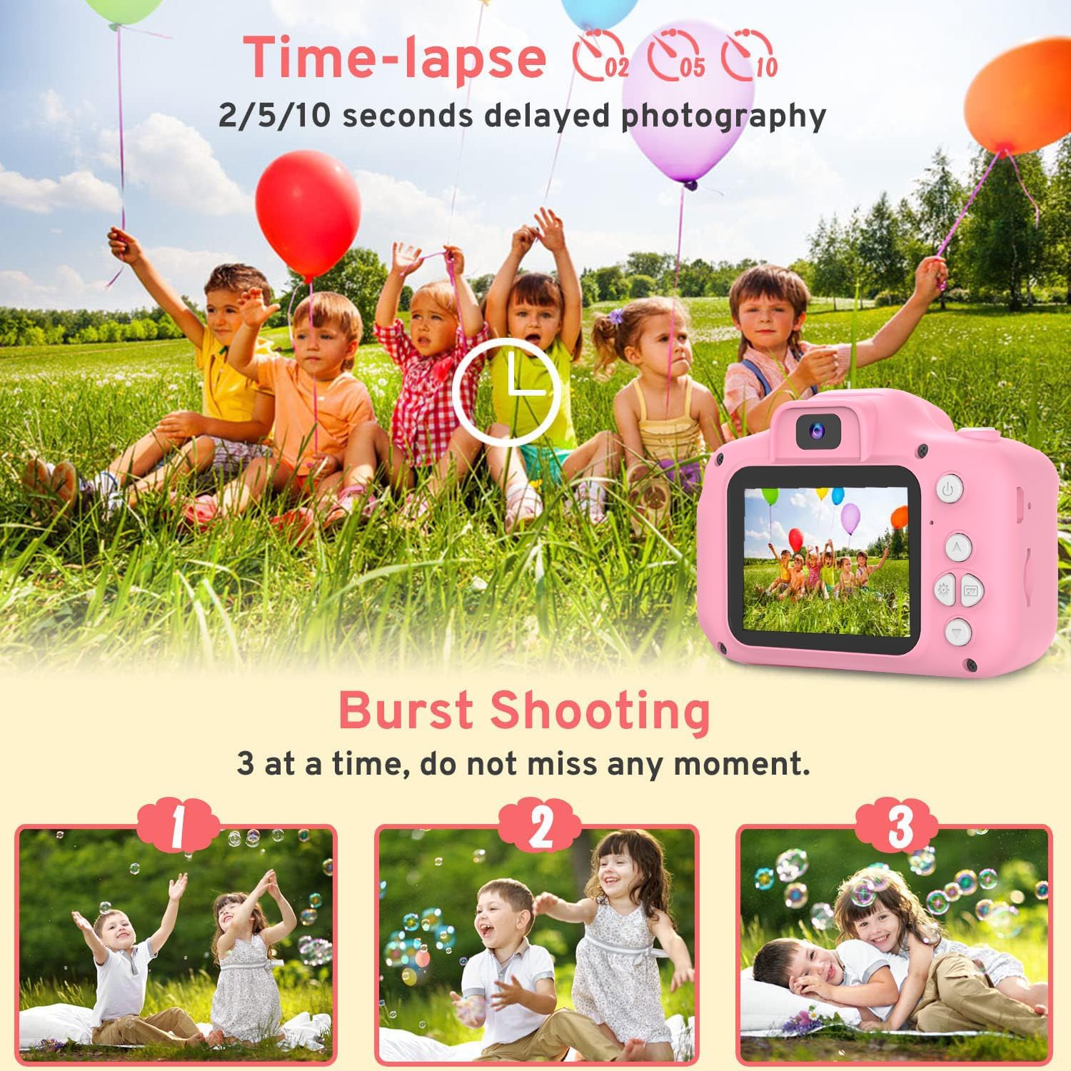 Detalle 2 de PROGRACE Digital Camera 40MP for Kids