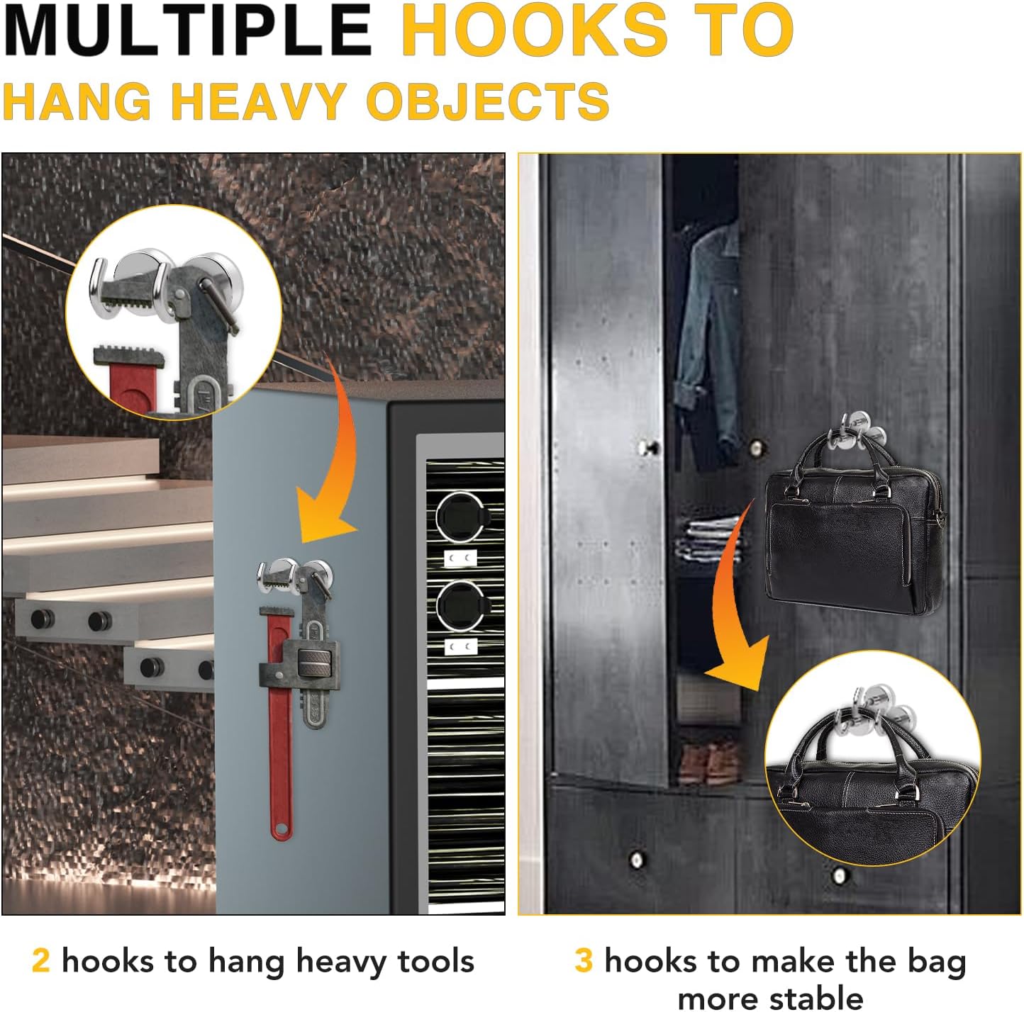 Detalle de DIYMAG Magnetic Hooks 30lbs 20 Pack