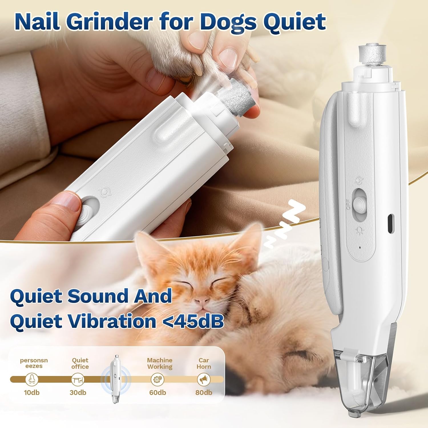 Detalle 2 de 2-in-1 Dog Nail Clippers and Grinder with LED Light