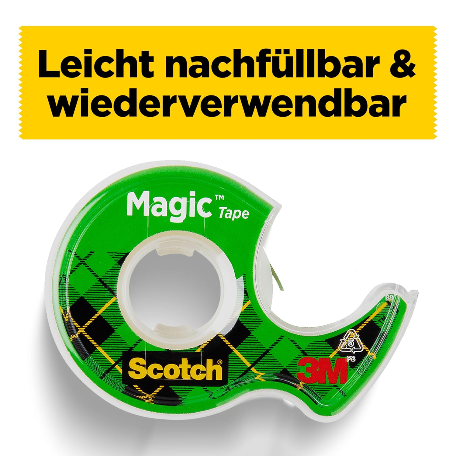 Thumbnail 6 de Scotch Magic Tape – 4 Rollen, 19 mm × 33 m, unsichtbares Tintenband für Papier, Reparatur & Etiketten
