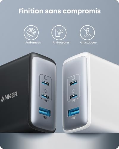 Detalle de Anker 736 Nano II 100W — Chargeur USB-C 3 ports (GaN II)