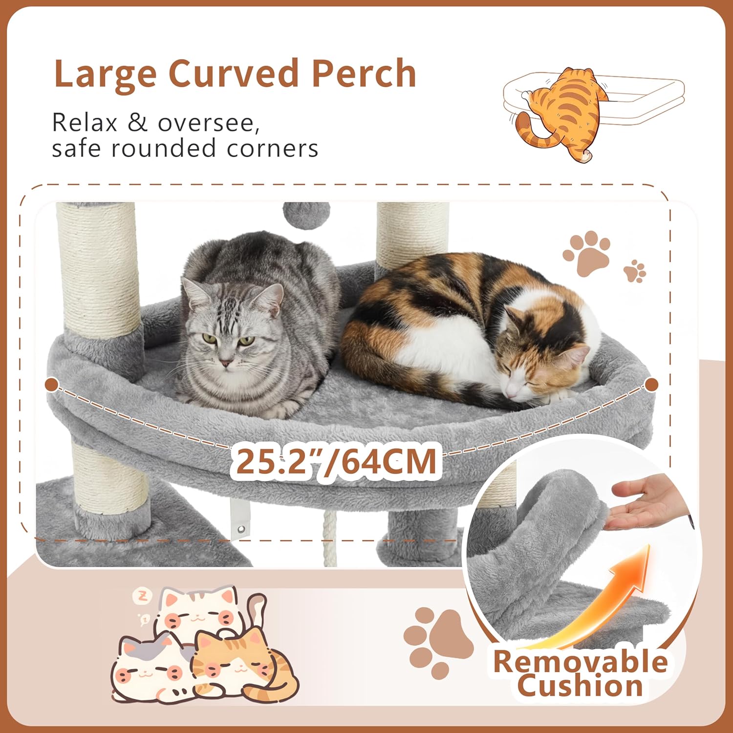 Detalle de Heybly Cat Tree HCT061W
