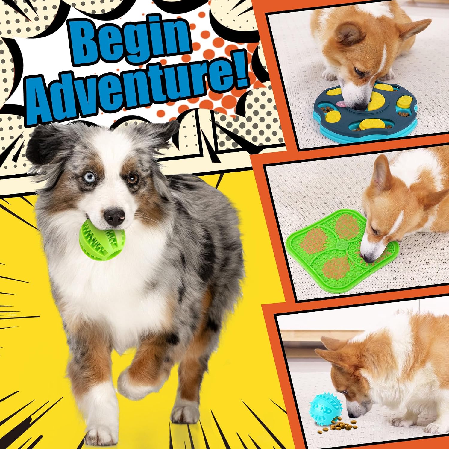 Thumbnail 6 de Forfon FFPT1 Dog Enrichment Toy Set with Puzzle, Lick Mats & Treat Balls