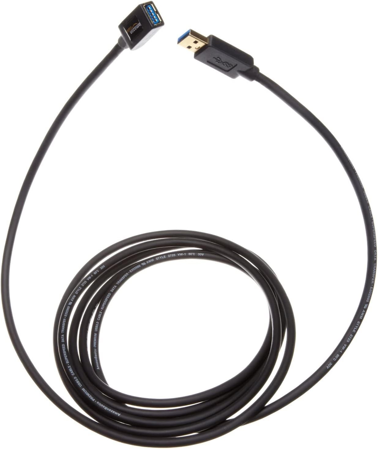 Detalle de Amazon Basics prolunga USB-A 3.0 maschio-femmina A (3 m) per PC, nero