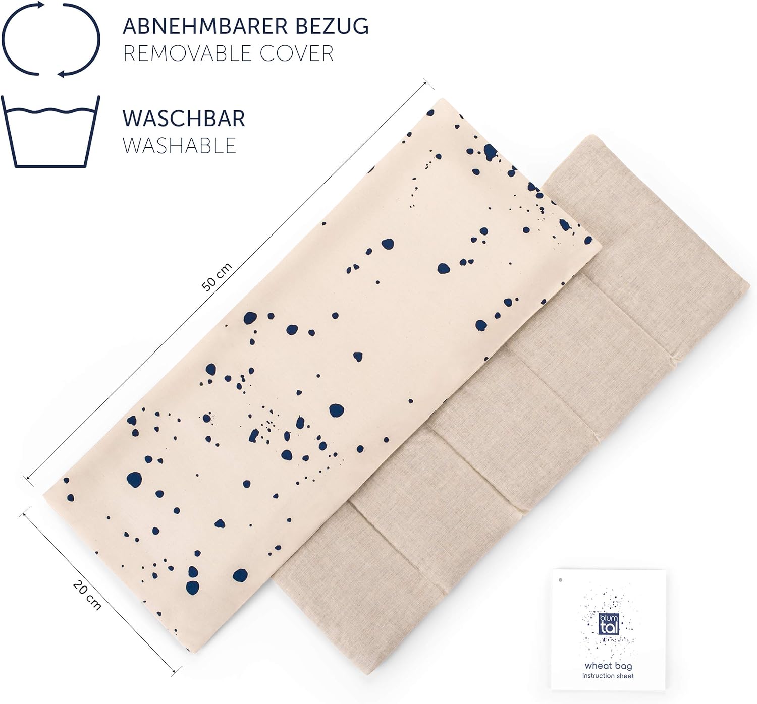 Detalle de Blumtal bouillotte micro-ondes grand format – coussin chauffant graines de blé