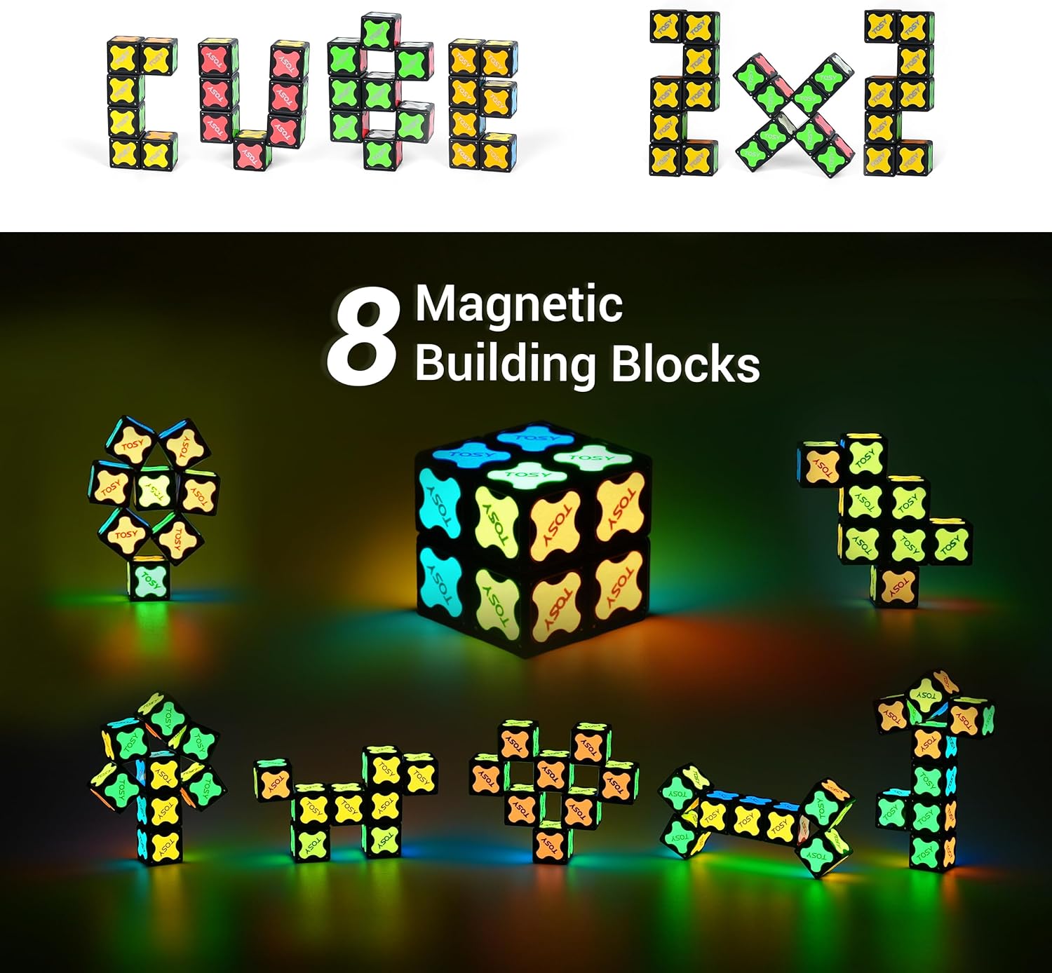 Detalle 2 de TOSY Magnet Cube 2x2 2-in-1 magnetic puzzle toy